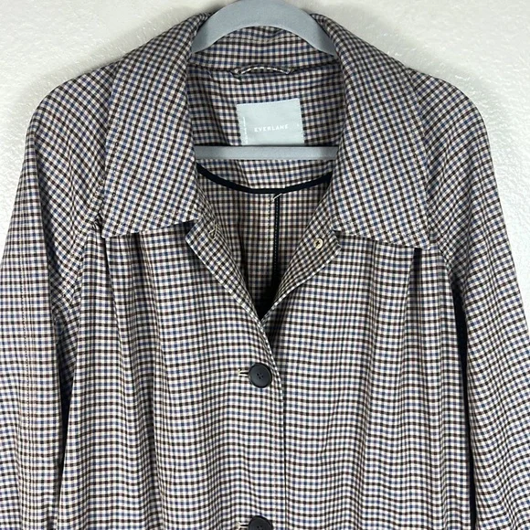 (SOLD) Everlane The Gathered Drape Trench in Plaid - Picture 10 of 14